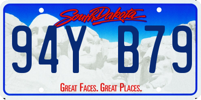 SD license plate 94YB79