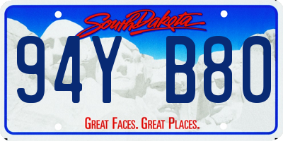 SD license plate 94YB80