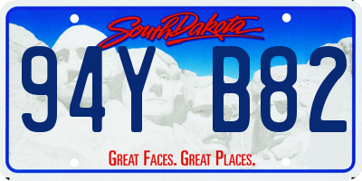 SD license plate 94YB82