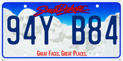 SD license plate 94YB84