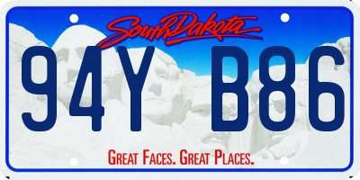 SD license plate 94YB86
