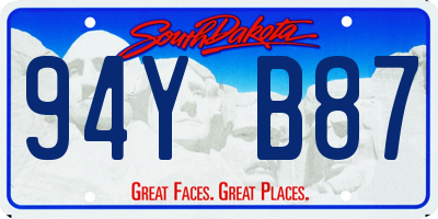 SD license plate 94YB87