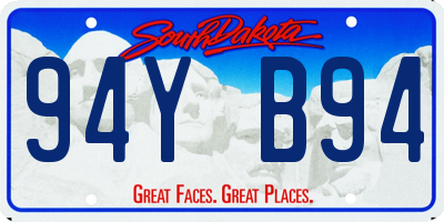 SD license plate 94YB94