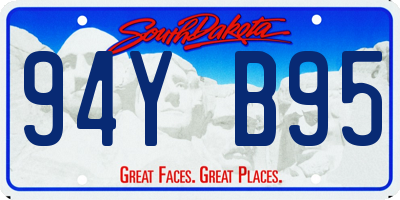 SD license plate 94YB95