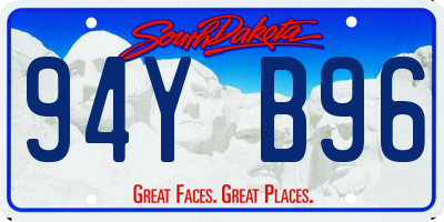 SD license plate 94YB96
