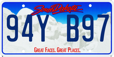 SD license plate 94YB97