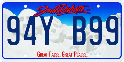 SD license plate 94YB99