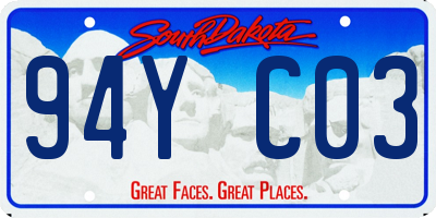 SD license plate 94YC03