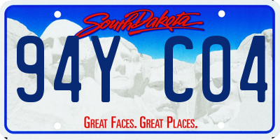SD license plate 94YC04