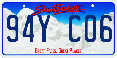 SD license plate 94YC06