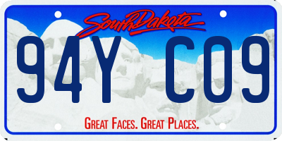 SD license plate 94YC09