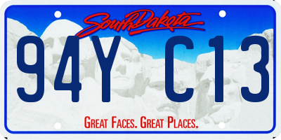 SD license plate 94YC13