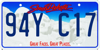 SD license plate 94YC17