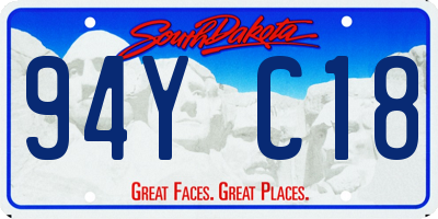 SD license plate 94YC18