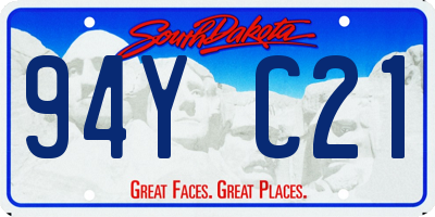 SD license plate 94YC21