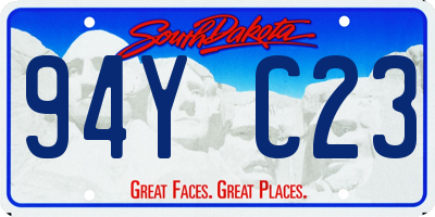 SD license plate 94YC23