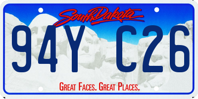 SD license plate 94YC26
