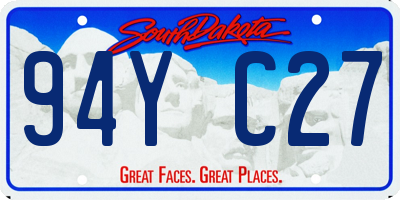 SD license plate 94YC27