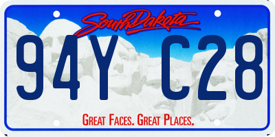 SD license plate 94YC28