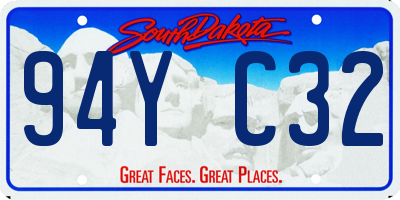 SD license plate 94YC32