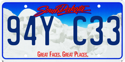 SD license plate 94YC33