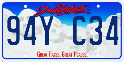 SD license plate 94YC34