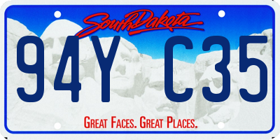 SD license plate 94YC35
