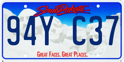 SD license plate 94YC37