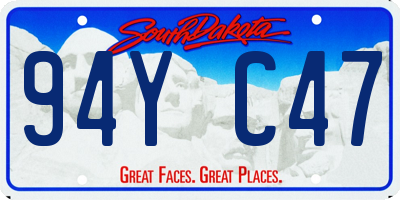 SD license plate 94YC47