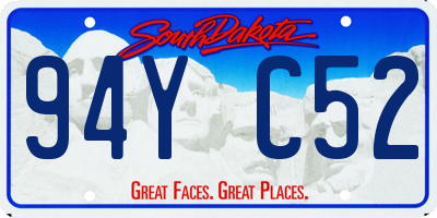 SD license plate 94YC52