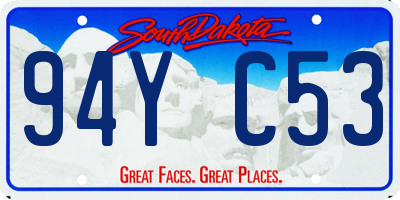 SD license plate 94YC53