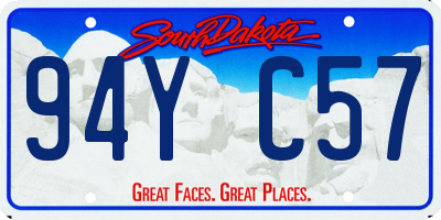 SD license plate 94YC57