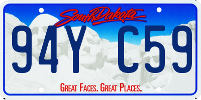 SD license plate 94YC59