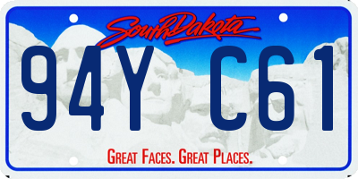 SD license plate 94YC61