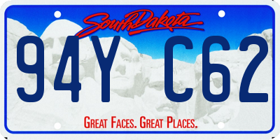 SD license plate 94YC62