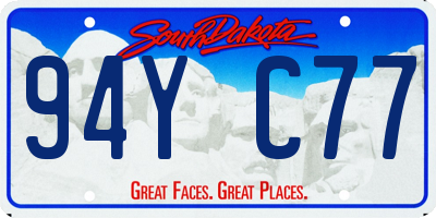 SD license plate 94YC77
