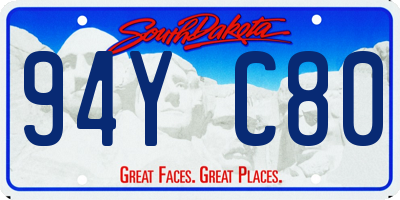 SD license plate 94YC80