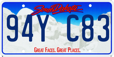 SD license plate 94YC83