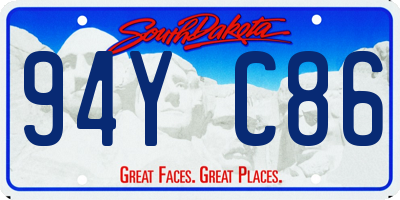 SD license plate 94YC86