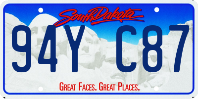 SD license plate 94YC87