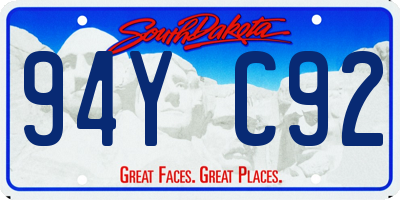 SD license plate 94YC92
