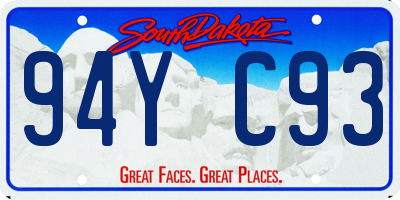 SD license plate 94YC93