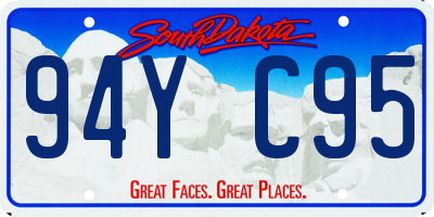 SD license plate 94YC95