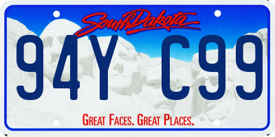 SD license plate 94YC99
