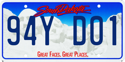 SD license plate 94YD01