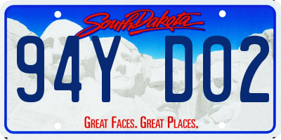 SD license plate 94YD02