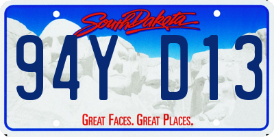 SD license plate 94YD13
