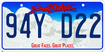 SD license plate 94YD22
