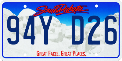 SD license plate 94YD26