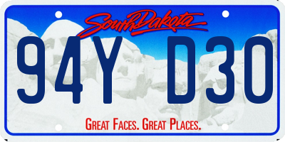 SD license plate 94YD30
